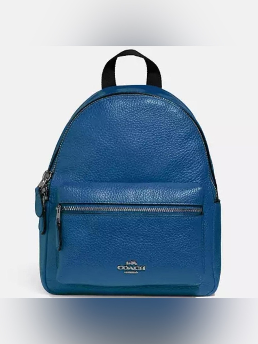 Authentic COACH Blue Pebbled Leather Mini Charlie backpack